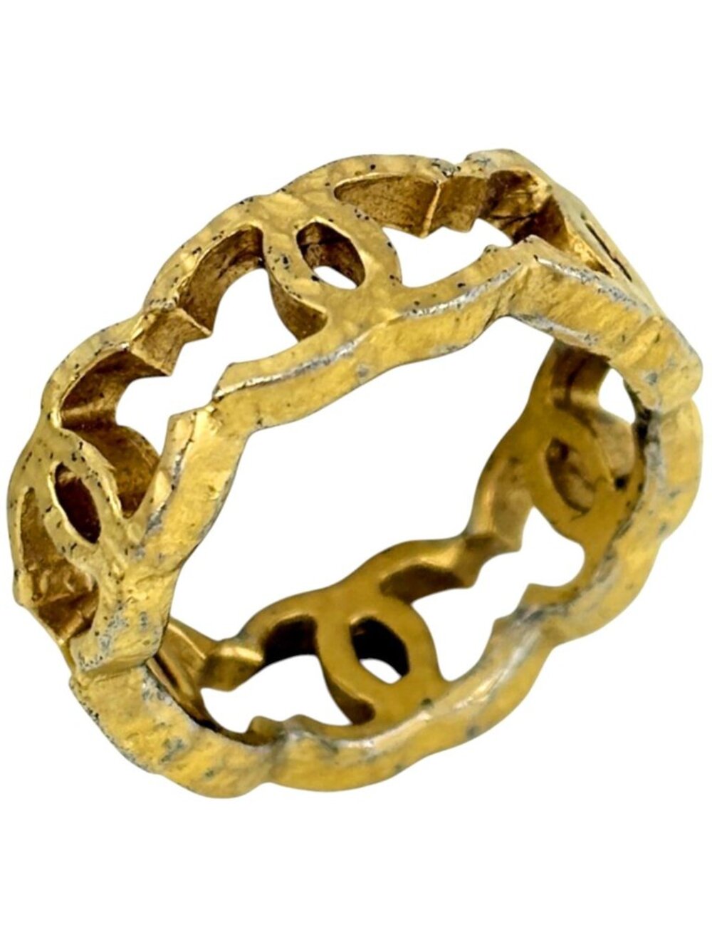 Chanel Ring CC Logo Gold Plated